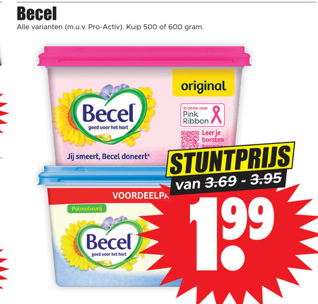 Becel   margarine folder aanbieding bij  Dirk - details