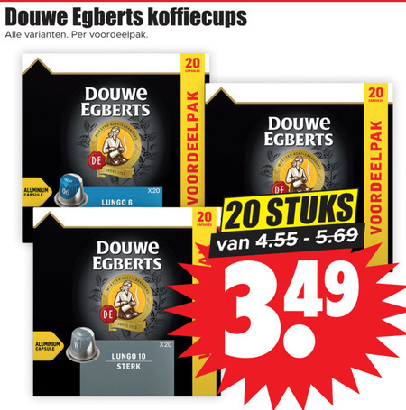 Douwe Egberts   koffiecups folder aanbieding bij  Dirk - details