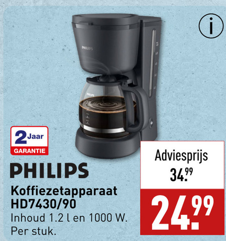 Philips   koffiezetapparaat folder aanbieding bij  Aldi - details