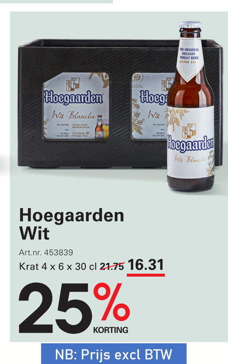 Hoegaarden   witbier folder aanbieding bij  Sligro - details