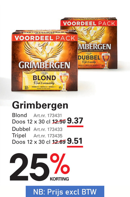 Grimbergen   speciaalbier folder aanbieding bij  Sligro - details