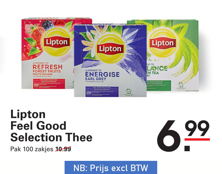 Lipton   thee folder aanbieding bij  Sligro - details