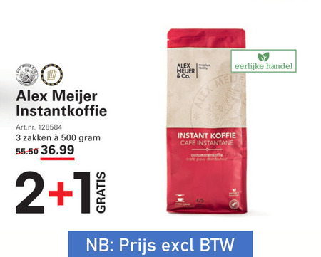 Alex Meijer   oploskoffie folder aanbieding bij  Sligro - details