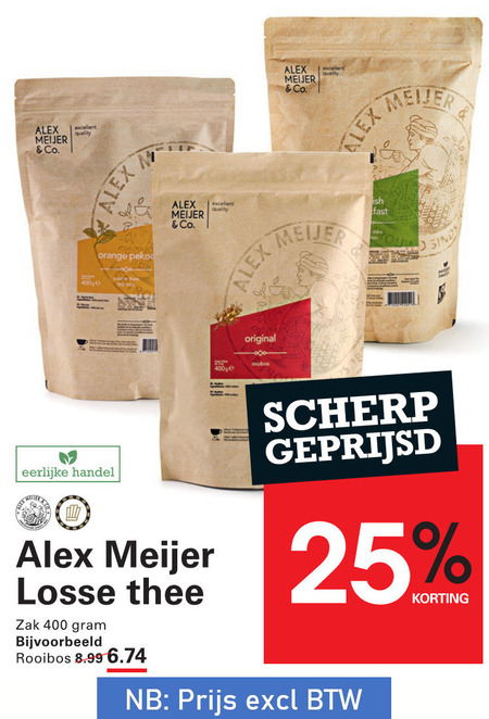 Alex Meijer   thee folder aanbieding bij  Sligro - details