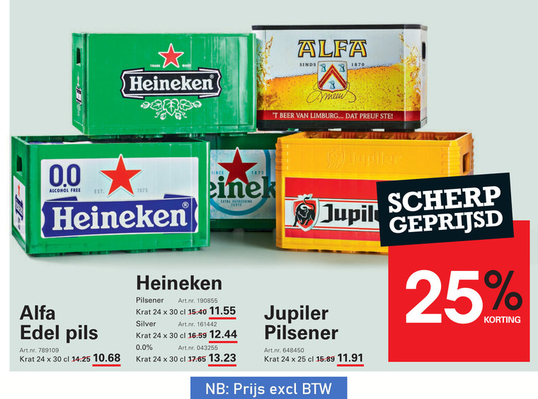 Heineken   krat bier folder aanbieding bij  Sligro - details