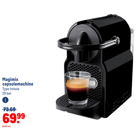 Magimix   nespresso apparaat folder aanbieding bij  Makro - details