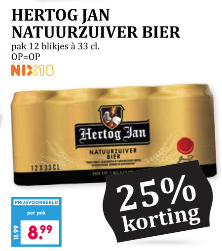 Hertog Jan   blikje bier folder aanbieding bij  Boons Markt - details