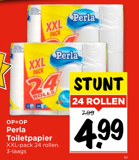 Perla   toiletpapier folder aanbieding bij  Vomar - details