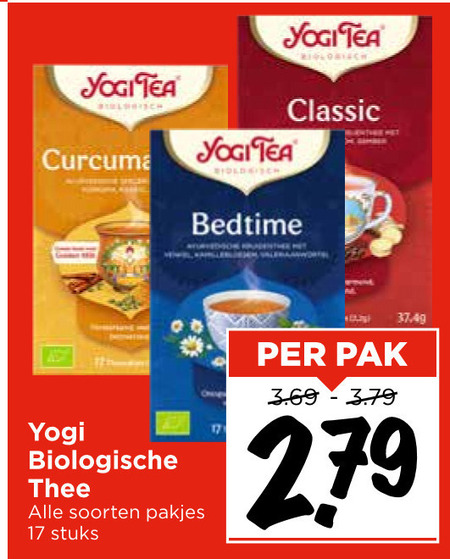 Yogi Tea   thee folder aanbieding bij  Vomar - details