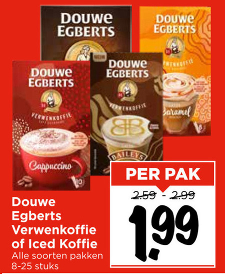 Douwe Egberts   oploskoffie folder aanbieding bij  Vomar - details