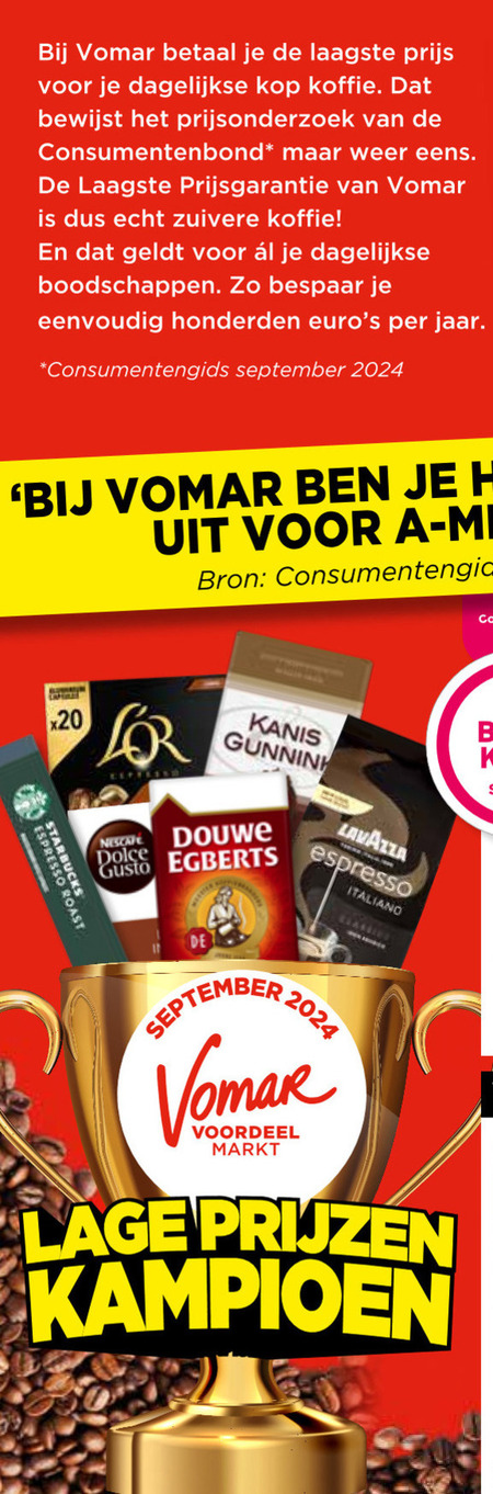 Douwe Egberts   koffie folder aanbieding bij  Vomar - details