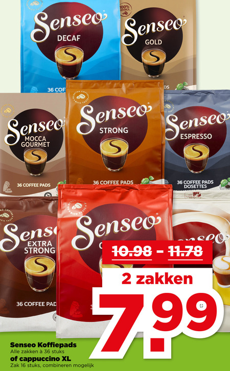 Douwe Egberts Senseo   koffiepad folder aanbieding bij  Plus - details