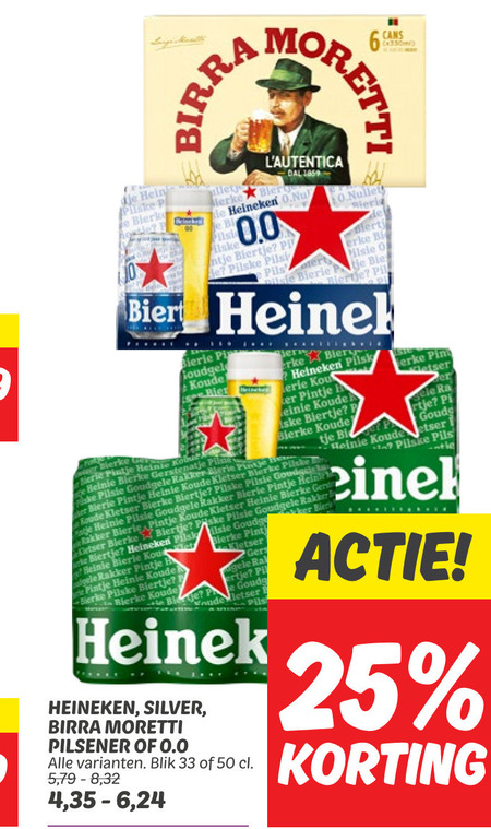 Heineken Silver   blikje bier folder aanbieding bij  Dekamarkt - details