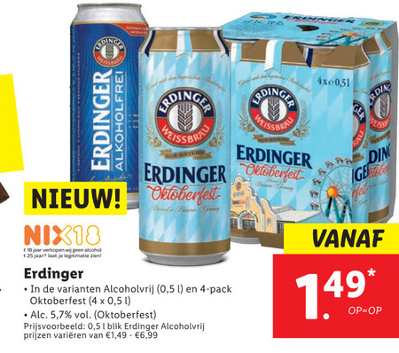 Erdinger   speciaalbier folder aanbieding bij  Lidl - details