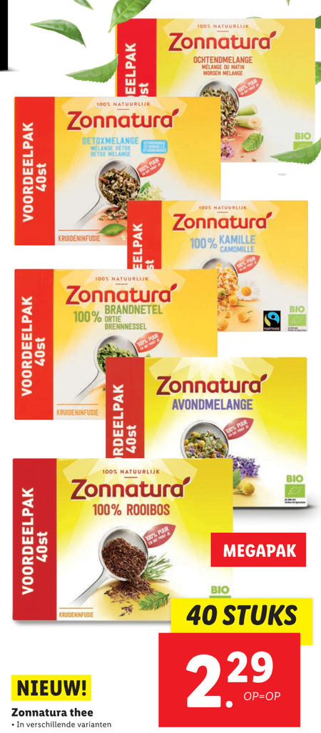 Zonnatura   thee folder aanbieding bij  Lidl - details