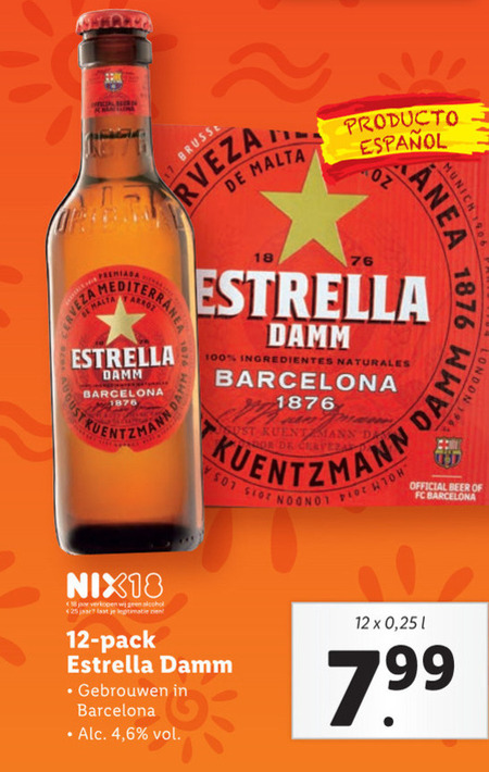 Estrella Damm   speciaalbier folder aanbieding bij  Lidl - details