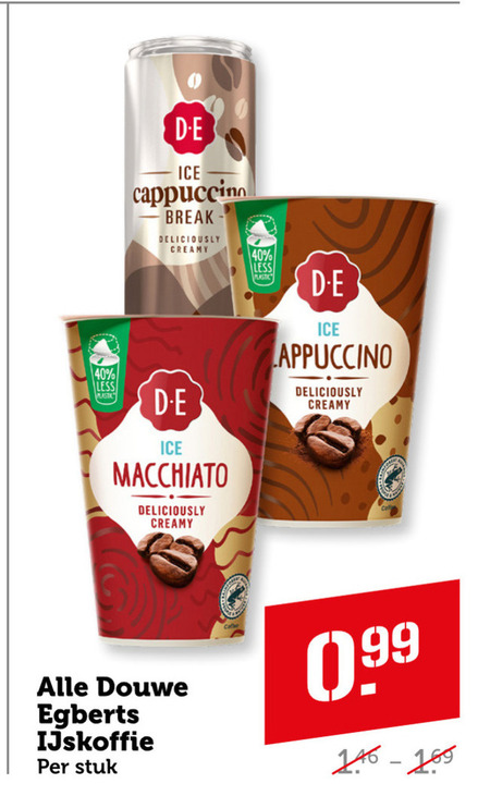 Douwe Egberts   ijskoffie folder aanbieding bij  Coop - details