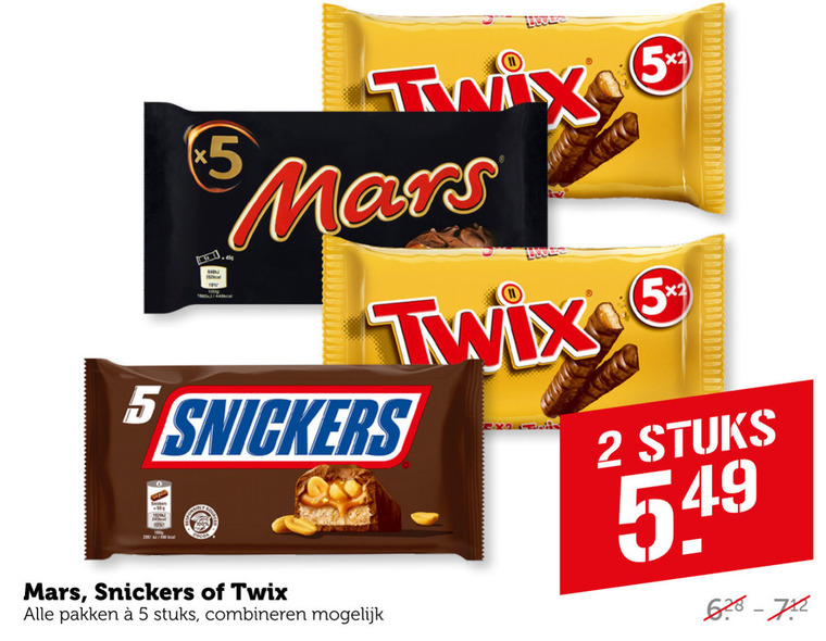 Mars   chocoladereep folder aanbieding bij  Coop - details