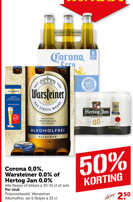 Warsteiner   alcoholvrij bier, speciaalbier folder aanbieding bij  Coop - details