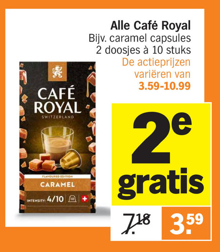 Cafe Royal   koffiecups folder aanbieding bij  Albert Heijn - details