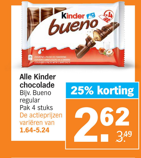 Kinder Bueno   chocolade folder aanbieding bij  Albert Heijn - details