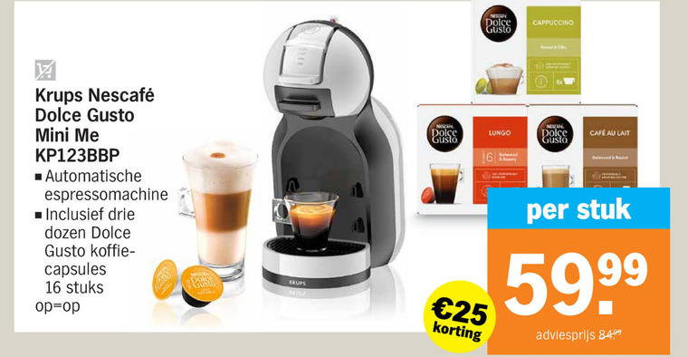 Krups   dolce gusto apparaat folder aanbieding bij  Albert Heijn - details