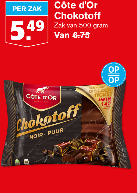 Chokotoff   chocolade folder aanbieding bij  Hoogvliet - details