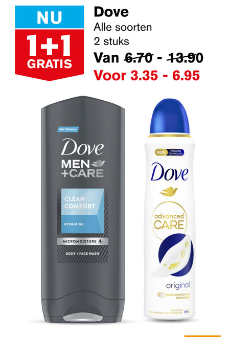 Dove   deodorant, douchegel folder aanbieding bij  Hoogvliet - details