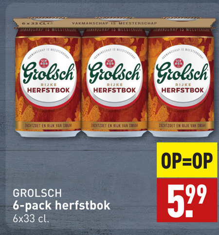 Grolsch   bokbier folder aanbieding bij  Aldi - details