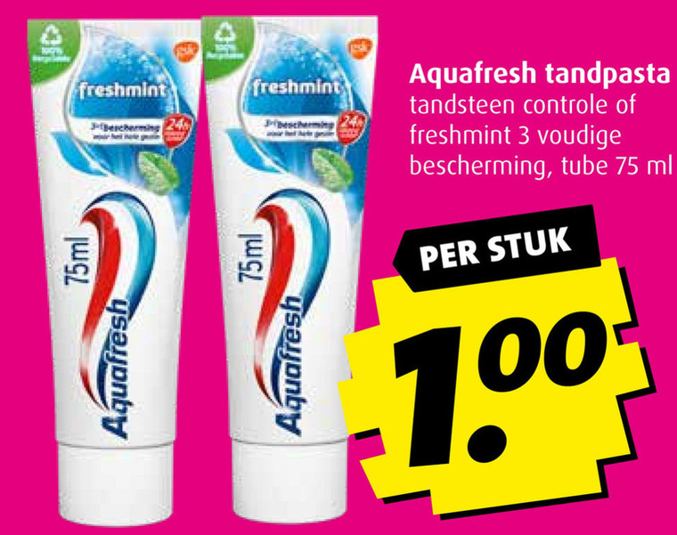 Aquafresh   tandpasta folder aanbieding bij  Boni - details