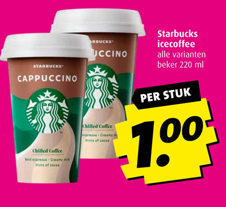 Starbucks   ijskoffie folder aanbieding bij  Boni - details