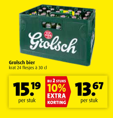 Grolsch   krat bier folder aanbieding bij  Boni - details