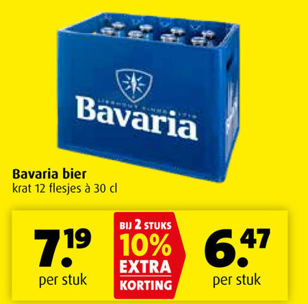 Bavaria   krat bier folder aanbieding bij  Boni - details