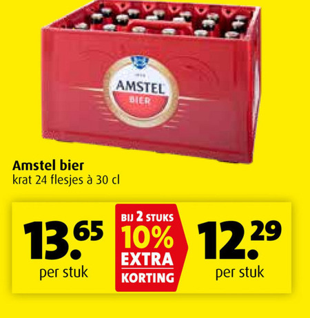 Amstel   krat bier folder aanbieding bij  Boni - details