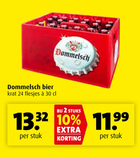 Dommelsch   krat bier folder aanbieding bij  Boni - details