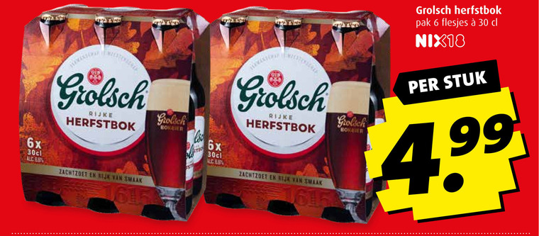 Grolsch   bokbier folder aanbieding bij  Boni - details