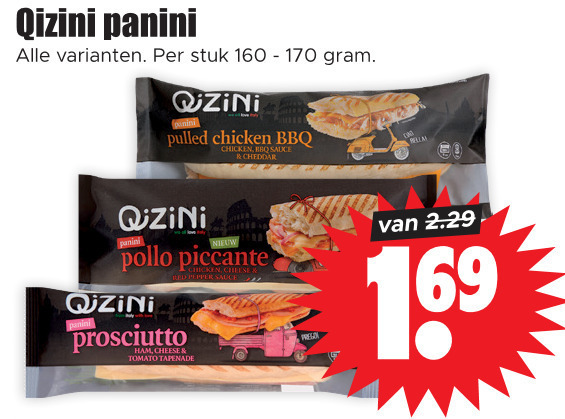 Qizini   panini  folder aanbieding bij  Dirk - details