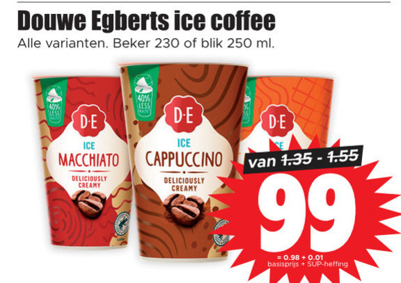 Douwe Egberts   ijskoffie folder aanbieding bij  Dirk - details