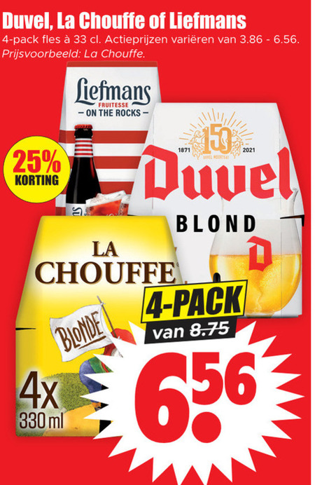 La Chouffe   speciaalbier folder aanbieding bij  Dirk - details