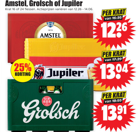 Amstel   krat bier folder aanbieding bij  Dirk - details