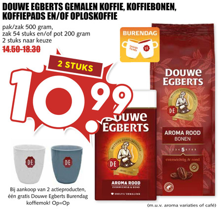 Douwe Egberts   koffiepad, koffie folder aanbieding bij  MCD Supermarkt Basis - details