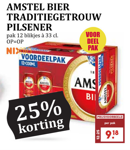 Amstel   blikje bier folder aanbieding bij  MCD Supermarkt Basis - details