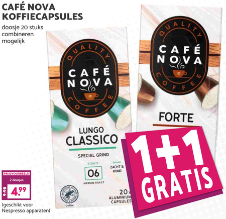 Cafe Nova   koffiecups folder aanbieding bij  Boons Markt - details