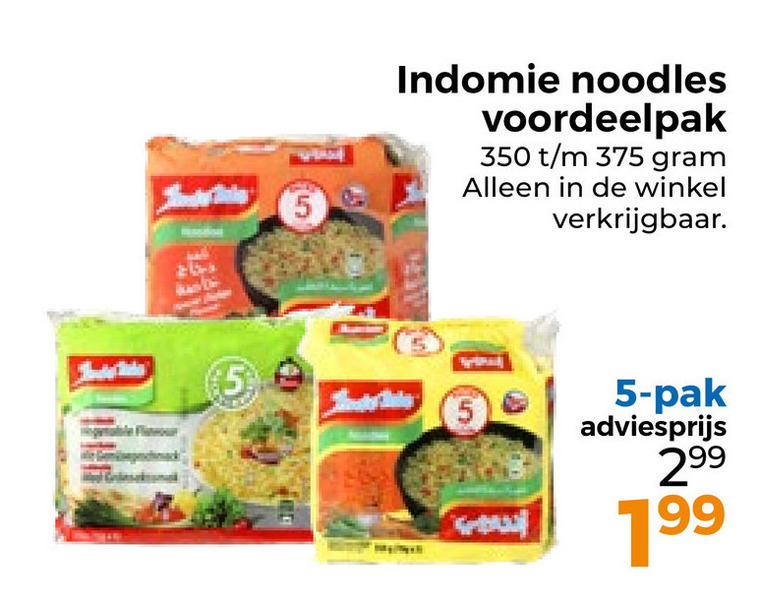 Indomie   noodles folder aanbieding bij  Trekpleister - details