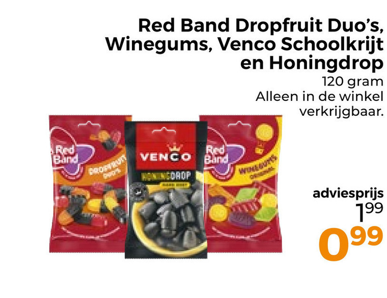 Red Band   winegums, drop folder aanbieding bij  Trekpleister - details