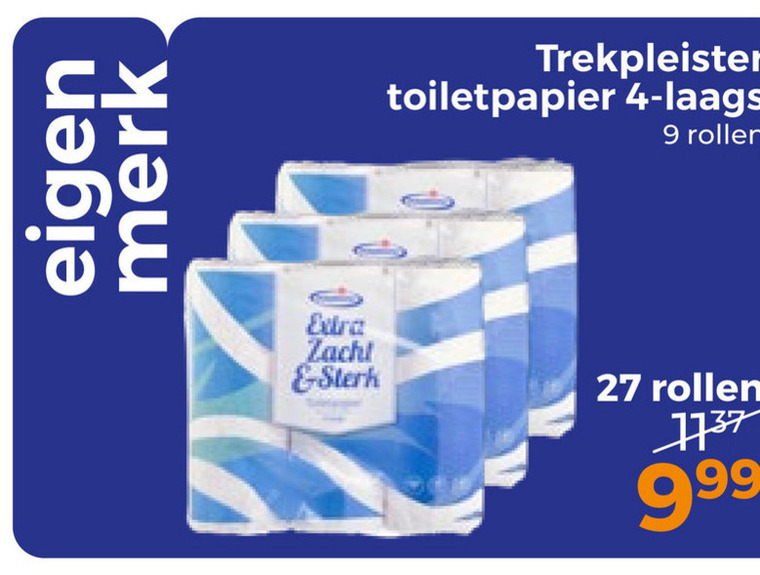 Trekpleister Huismerk   toiletpapier folder aanbieding bij  Trekpleister - details