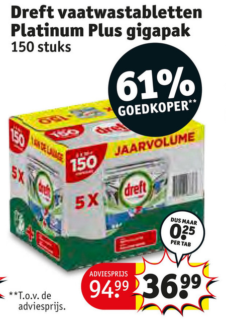 Dreft   vaatwasmiddel folder aanbieding bij  Kruidvat - details