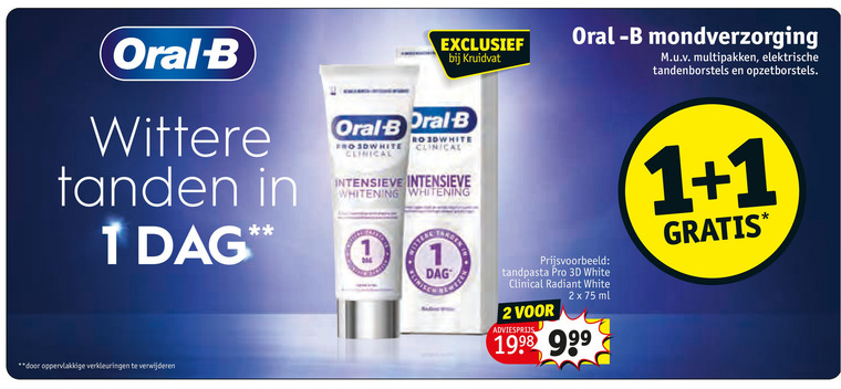 Oral-B   tandpasta folder aanbieding bij  Kruidvat - details