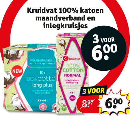 Kruidvat Huismerk   inlegkruisjes, maandverband folder aanbieding bij  Kruidvat - details