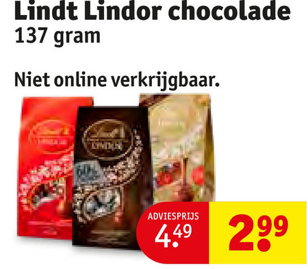 Lindt   chocolade folder aanbieding bij  Kruidvat - details